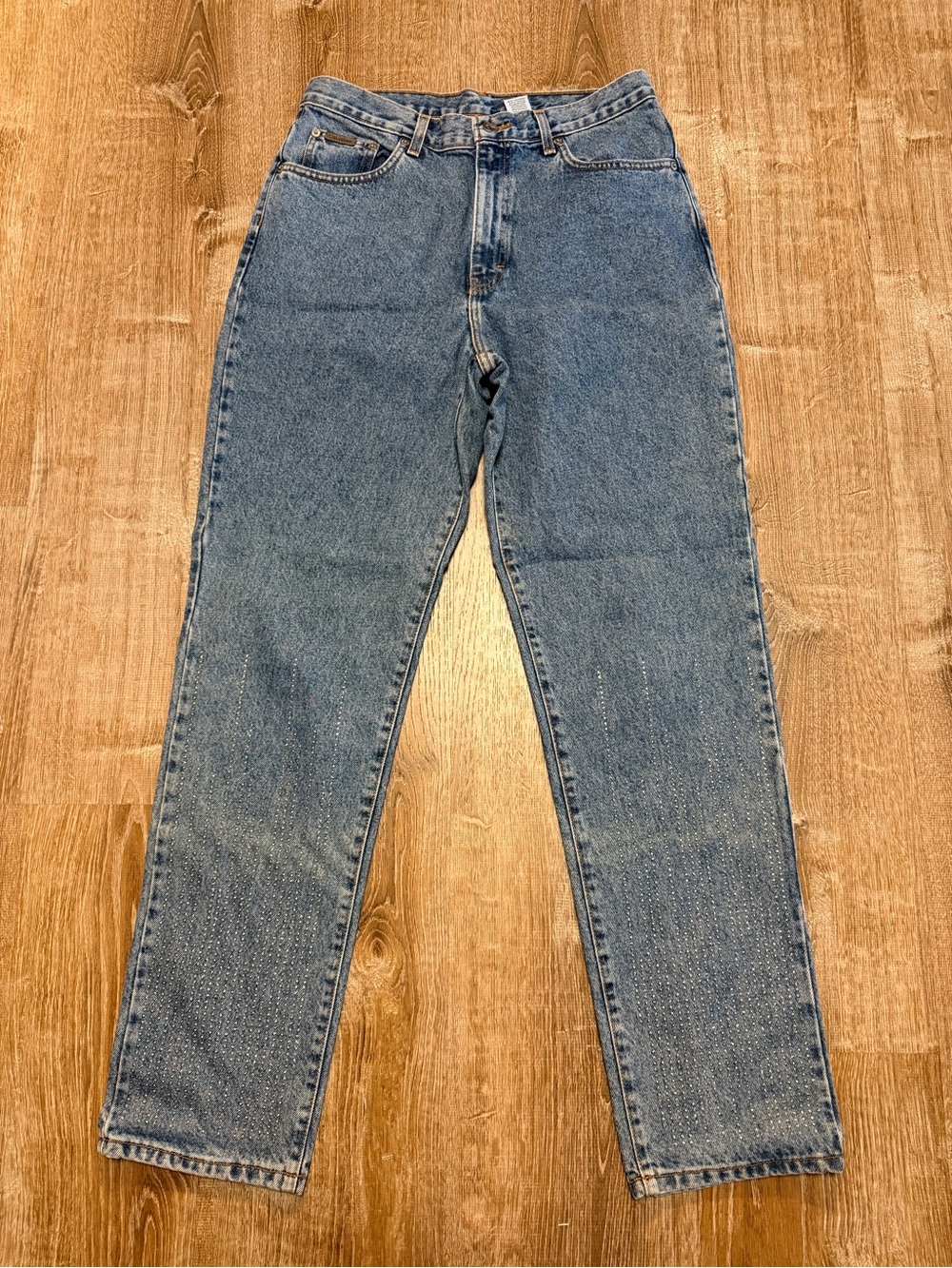 Vintage Calvin Klein Jeans Size 12 Made USA Double Stonewash Straight Leg